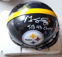 Autographed MATT SPAETH "SB 43 Champ" Pittsburgh Steelers Mini Helmet