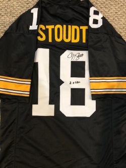 Autographed Cliff Stoudt Pittsburgh Custom Jersey - with  COA