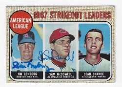 Autographed 1968 Topps Cards