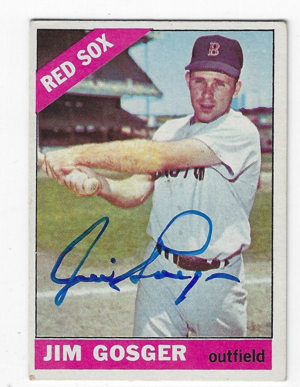 Autographed Jim Gosger Boston Red Sox 1966 Topps Card