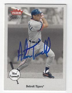 Autographed ALAN TRAMMELL Detroit Tigers 2002 Fleer Greats of the Game Card