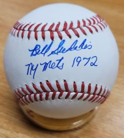 Autographed Bill Sudakis "NY Mets 1972" Official Rawlings Major League Baseball