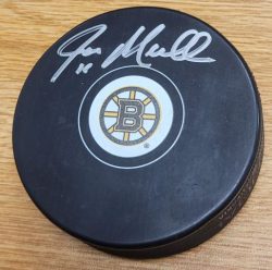 Autographed JOE MULLEN HOF Boston Bruins Hockey Puck