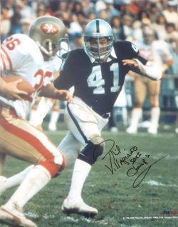 Autographed PHIL VILLAPIANO 16x20 Oakland Raiders Photo
