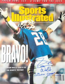 Autographed Everson Walls New York Giants Autographed 16X20 photo