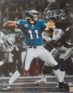 Autographed CARSON WENTZ 16X20 Philadelphia Eagles Photo Fanatics