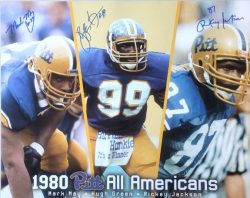Autographed MARK MAY, HUGH GREEN & RICKEY JACKSON 16x20 Pitt Panthers Photo