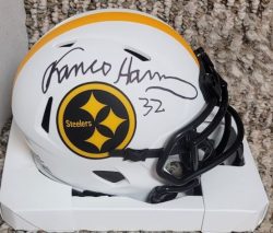 Autographed Franco Harris Pittsburgh Steelers Lunar Eclipse Mini Helmet with COA