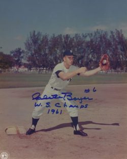 AUTOGRAPHED CLETE BOYER "WS Champs 1961" 8x10 New York Yankees Photo