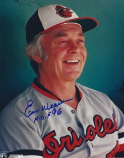 Autographed EARL WEAVER "HOF 96" 8x10 Baltimore Orioles Photo