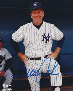 AUTOGRAPHED TOMMY JOHN 8X10 New York Yankees Photo