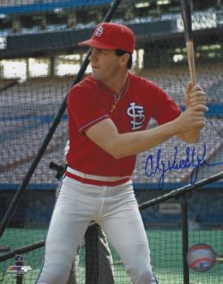 AUTOGRAPHED ANDY VAN SLYKE 8x10 St. Louis Cardinals photo