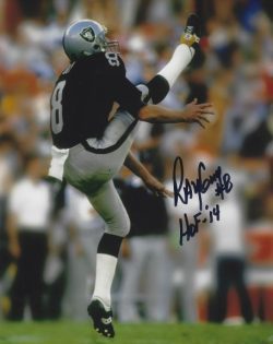 Autographed RAY GUY "HOF 14" 8x10 Oakland Raiders photo