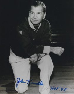 Autographed JOHN KUNDLA 8X10 Minneapolis Lakers photo