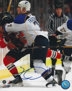 Autographed KEITH TKACHUK 8x10 St. Louis Blues Photo