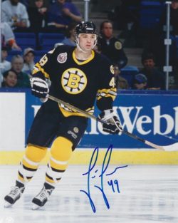 Autographed JOE JUNEAU 8x10 Boston Bruins Photo