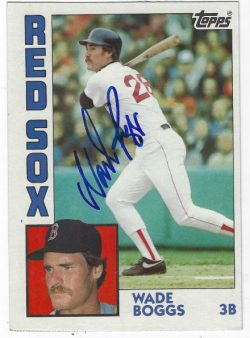 Autographed WADE BOGGS 1984 Topps Super 5x7 Card