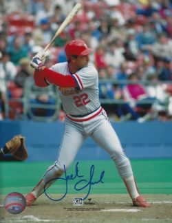 AUTOGRAPHED JACK CLARK 8x10 St. Louis Cardinals photo