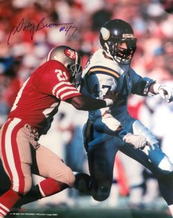 Autographed JOEY BROWNER 16x20 Minnesota Vikings Photo