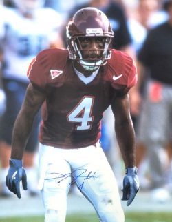 Autographed DeAngelo Hall Virginia Tech Hokies 16X20 photo