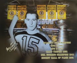 Autographed MILT SCHMIDT 16X20 Boston Bruins Photo