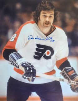 Autographed 16X20 DAVE SCHULTZ Philadelphia Flyers Photo