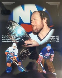 Autographed 1 X20 Billy Smith "HOF 93" New York Islanders Photo with COA