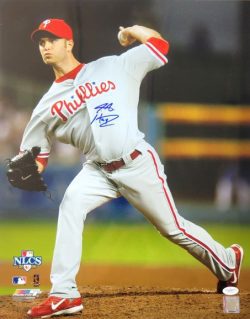 AUTOGRAPHED J.A. HAPP 16X20 Philadelphia Phillies photo JSA