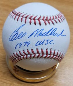 Autographed BILL MADLOCK "79 WSC" Official Major League Baseball