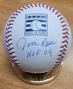 Autographed JIM RICE "HOF 09"  HOF LOGO  Official Major League Baseball Fanatics