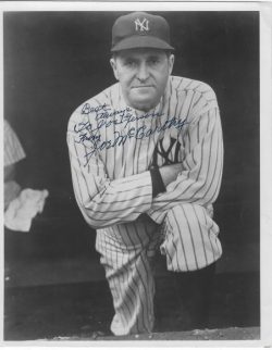 AUTOGRAPHED JOE MCCARTHY 8X10 New York Yankees Photo