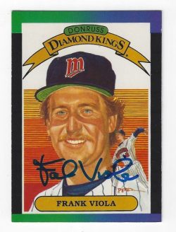 Autographed FRANK VIOLA Minnesota Twins 1989 Donruss Diamond King