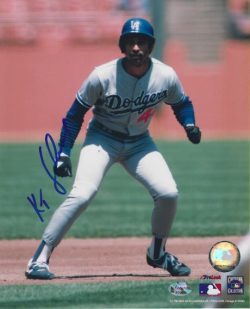 AUTOGRAPHED KEN LANDREAUX 8X10 Los Angeles Dodgers photo