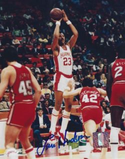 AUTOGRAPHED LOU HUDSON 8x10 Atlanta Hawks photo