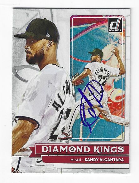 Autographed SANDY ALCANTARA Miami Marlins 2022 Donruss Diamond