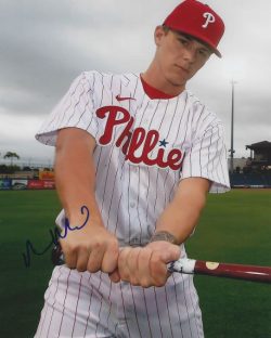 Autographed NICK MATON 8X10 Philadelphia Phillies Photo