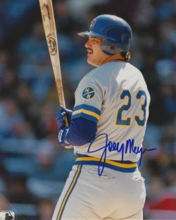 AUTOGRAPHED JOEY MEYER 8X10 Milwaukee Brewers Photo