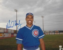 AUTOGRAPHED MIKE HARKEY 8X10 Chicago Cubs Photo