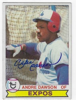 Autographed ANDRE DAWSON Montreal Expos 1979 Topps Card