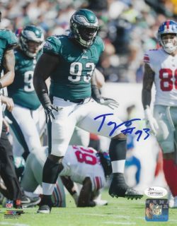 Autographed TIM JERNIGAN 8X10 Philadelphia Eagles Photo JSA