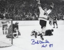 Autographed BOBBY CLARKE "HOF 87" 8X10 Philadelphia Flyers Photo