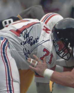 Autographed RAY SUGAR BEAR HAMILTON 8x10 New England Patriots photo