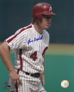AUTOGRAPHED LENNY DYKSTRA 8X10 Philadelphia Phillies Photo