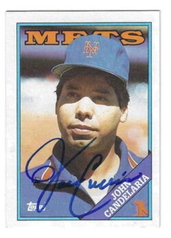 Autographed JOHN CANDELARIA New York Mets 1988 Topps Card