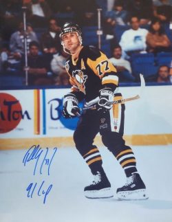 Autographed Paul Coffey "91 Cup" 16x20 Pittsburgh Penguins Photo