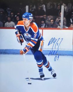 Autographed Paul Coffey "HOF '04" 16x20  Edmonton Oilers Photo