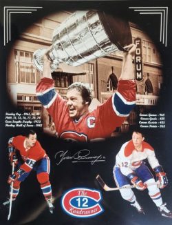 Autographed 16x20 YVON COURNOYER Montreal Canadiens  Photo