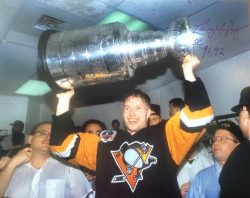 Autographed Larry Murphy "SC 91, 92" 16X20 Pittsburgh Penguins Photo