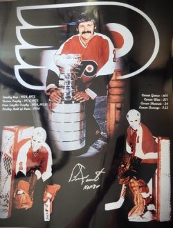 Autographed 16x20 BERNIE PARENT "HOF 84" Philadelphia Flyers Photo