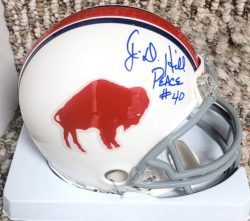 Autographed J.D. HILL Buffalo Bills Mini Helmet